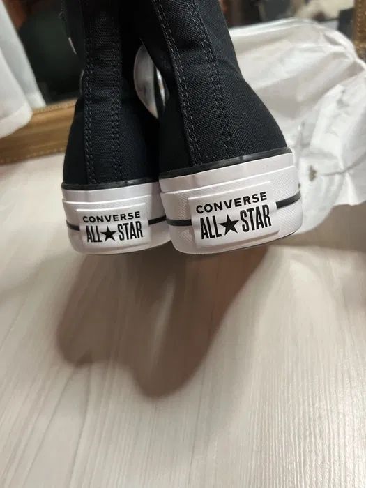 40 Converse All Star Chuck Taylor Lift black czarne na platformie