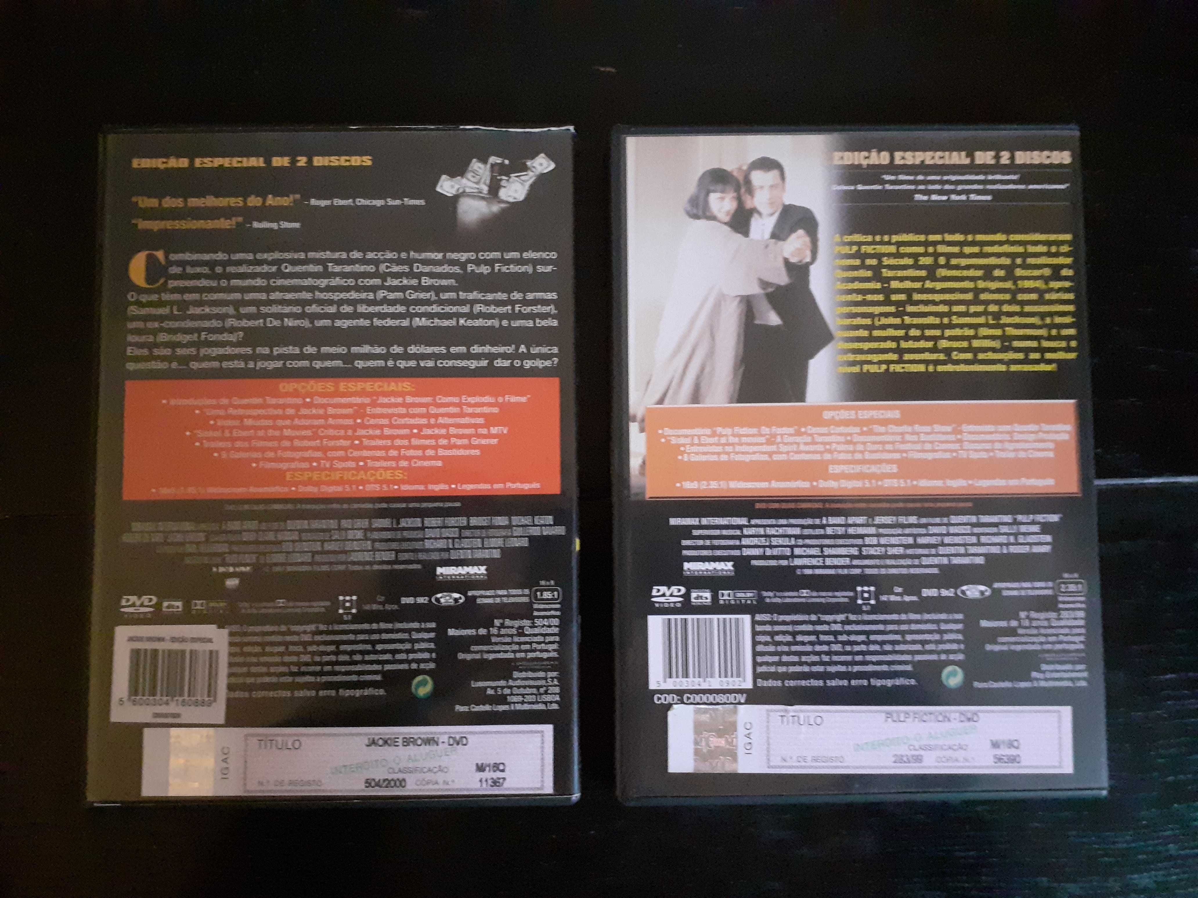 Dvds Coleção Tarantino - kill bill, Jackie Brown, Pulp fiction