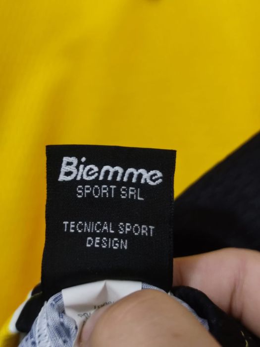 bluzka koszulka ciemna czarna żółta biała L Biemme classic sport retro