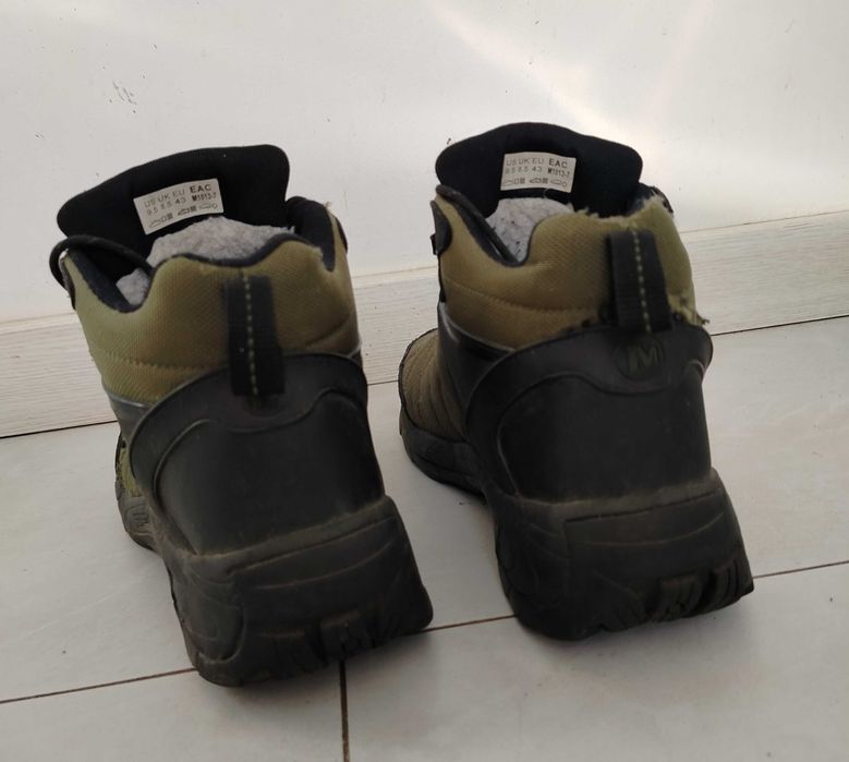 Ботинки треккинговые тканевые Merrel хаки оливковые зимние 42 размер