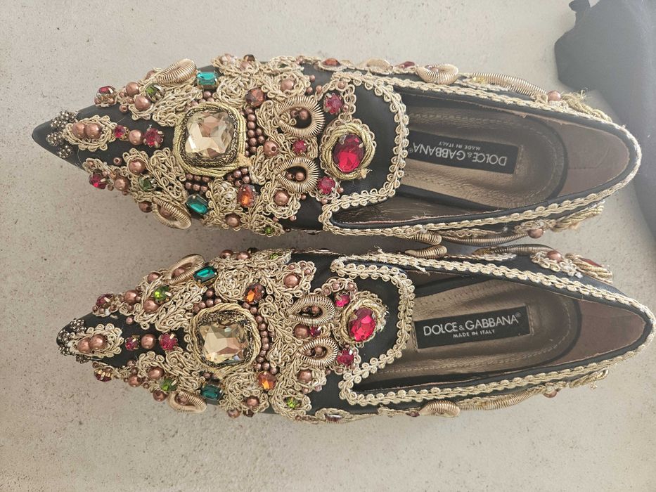 Buty D&G mocno zdobione z kryształkami