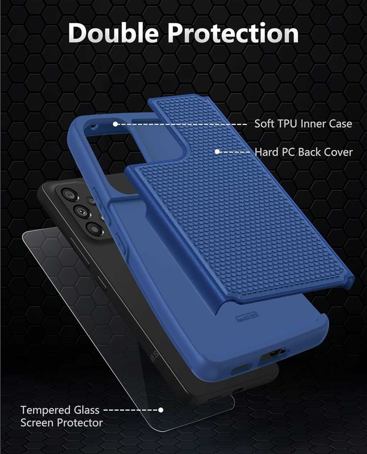 Punbor etui Samsung Galaxy A53 5G mocne antypoślizgowe szkło