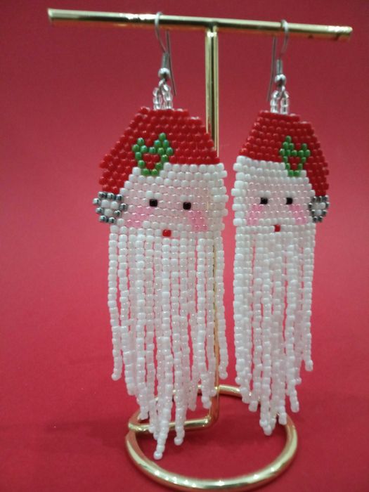 Kolczyki świąteczne Mikołaj