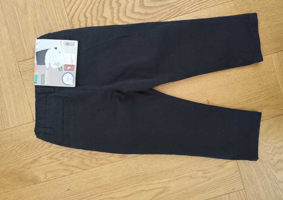 Nowe spodnie chino 98 chłopięce chinosy czarne eleganckie