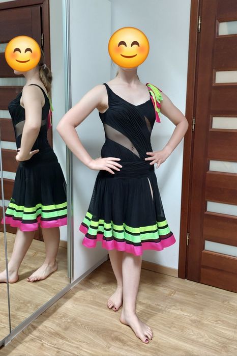 Sukienka do łaciny, do tańca towarzyskiego, pięknie się kręci!