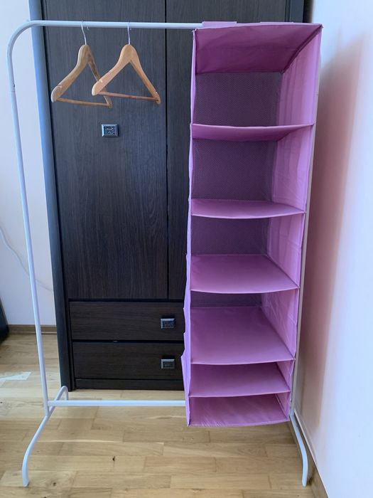 Вішак напольний для одягу IKEA Mulig з полицями Skubb Вішалка Штанга