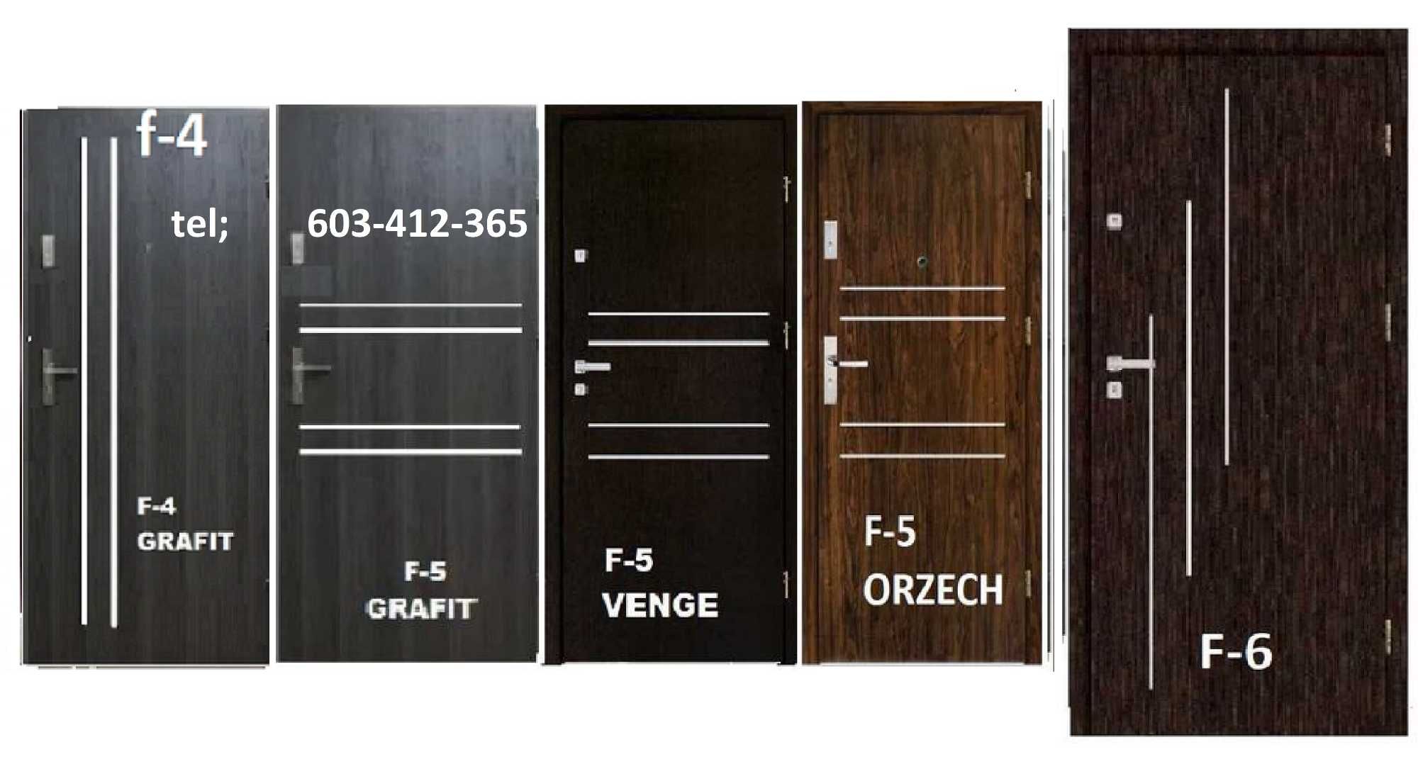 Drzwi zewnętrzne wewnątrzklatkowe ,wejściowe z montażem