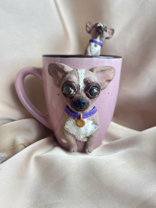 Набор з декором із полімерноі глини чихуахуа