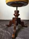 Taboret obrotowy drewniany