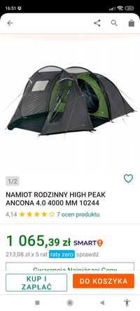 Sprzedam namiot high peak ancona 4