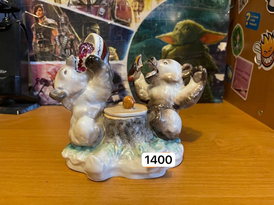 Фарфорова чорнильниця Ведмеді