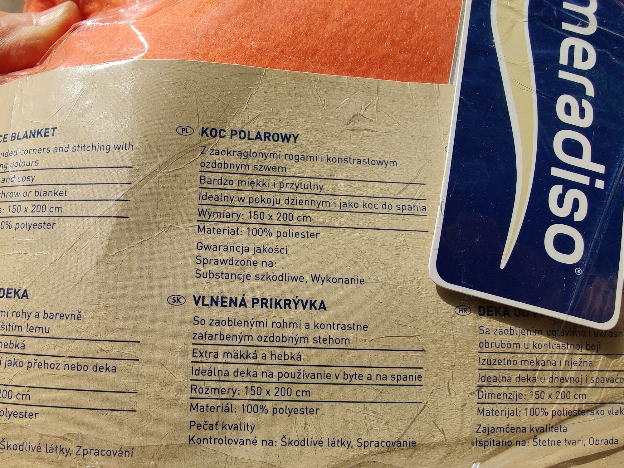 Koc polarowy, pomarańczowy