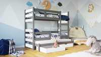 Nowe piętrowe łóżko TOSIA 180X75 - wysuwane spanie! Materace gratis