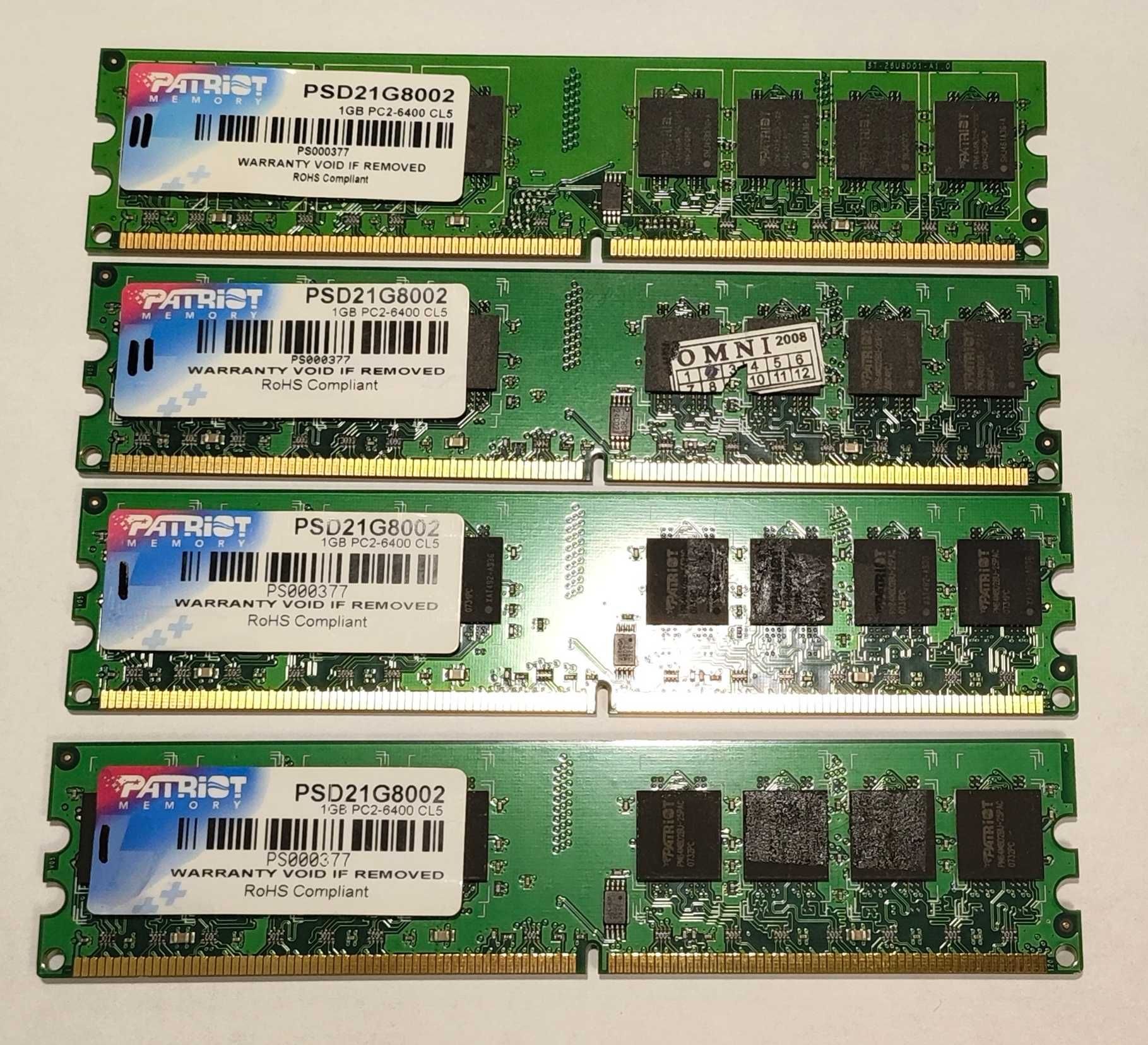 Оперативна пам'ять Patriot DDR2 800 МГц 1 ГБ, PSD21G8002, CL5
