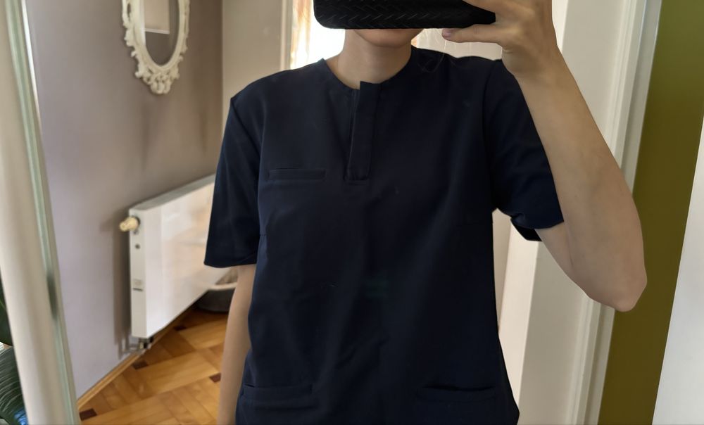 Scrubs granatowy medgical xs stan idealny