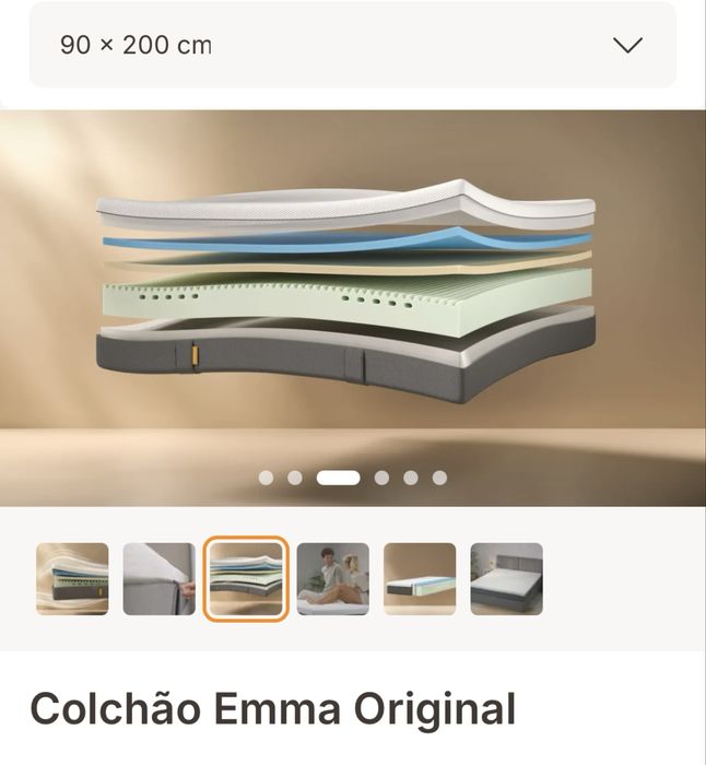 Colchao emma original cama solteiro
