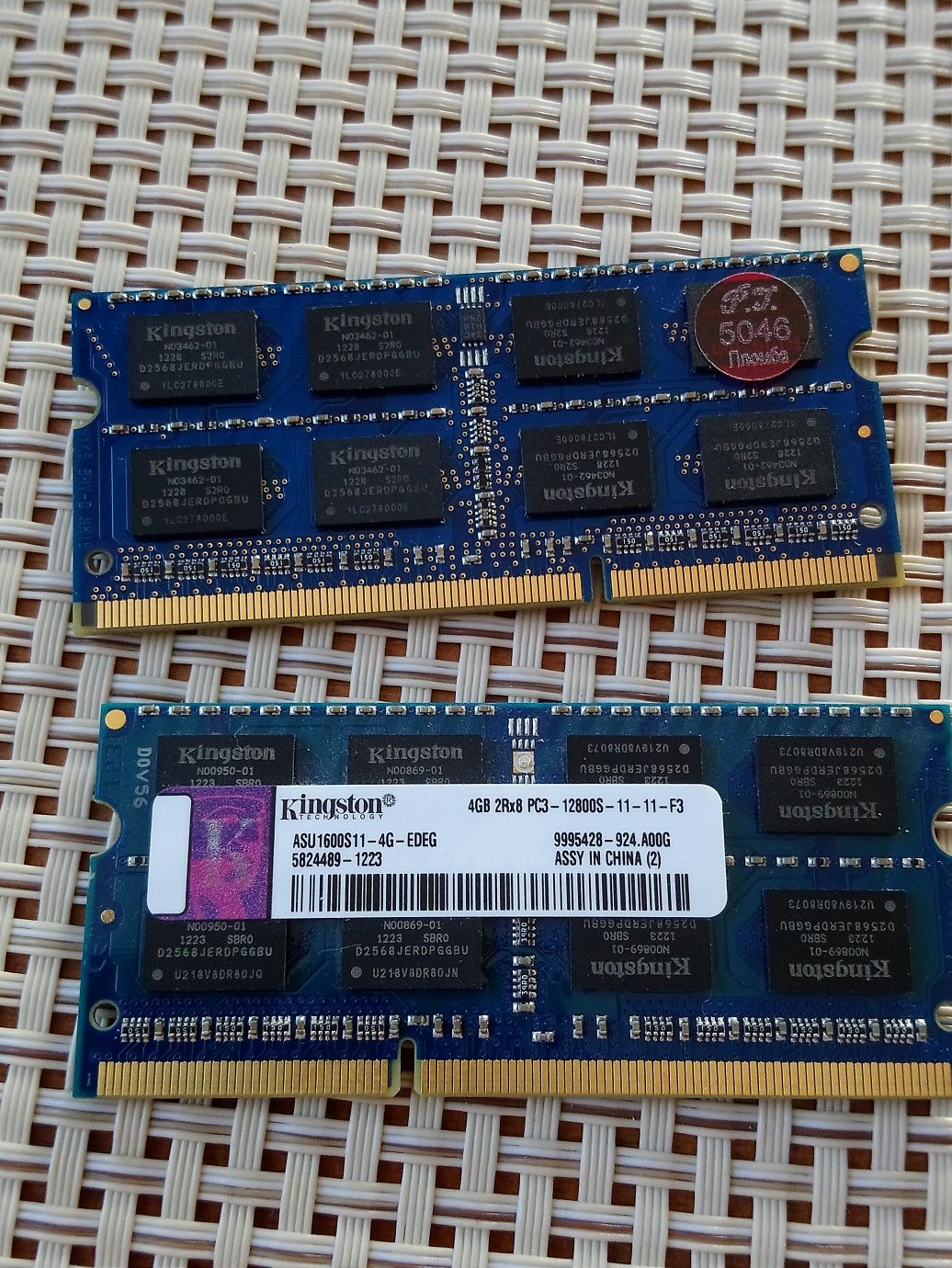 Оперативна пам'ять Kingston DDR-3  4GB  для ноутбука.