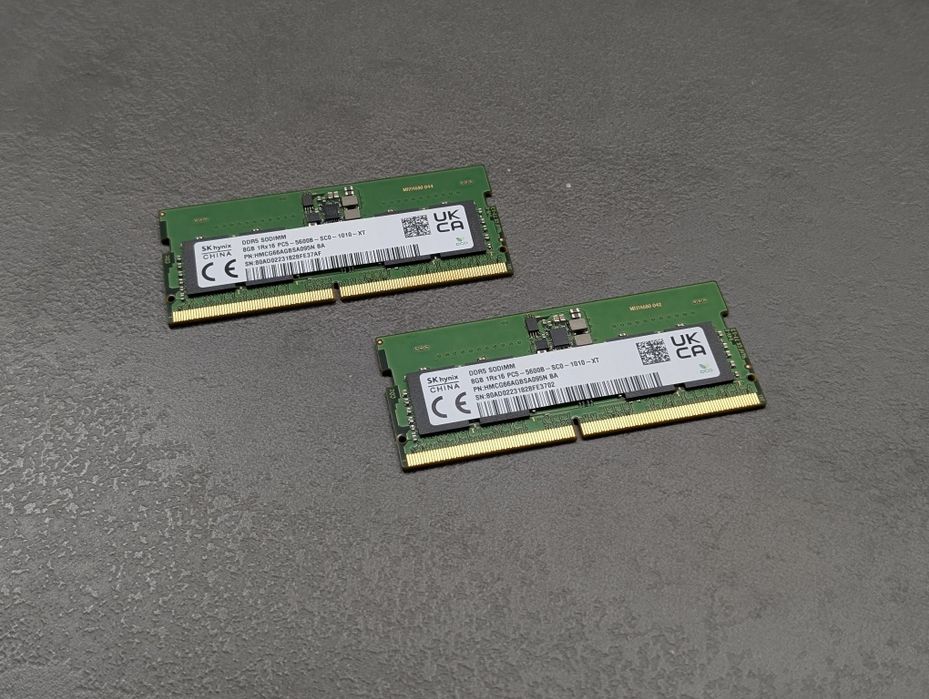 Оперативна пам'ять SK Hynix SO-DIMM DDR5 5600 16 Gb (2×8 Gb)
