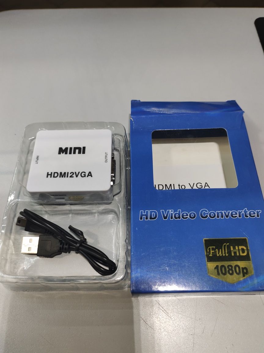 Адаптер hdmi to vga audio 3.5 конвертер переходник