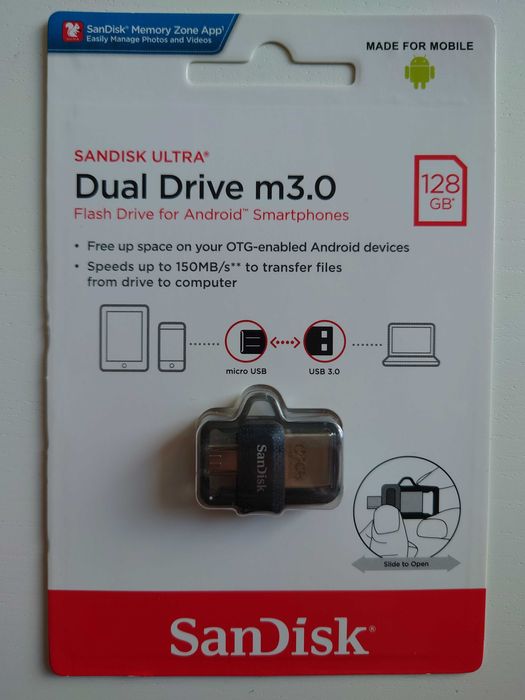 Sandisk Ultra Dual Drive m3.0 128GB pamięć przejściówka