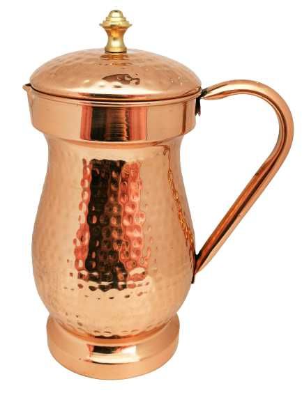 Butelka miedziana bidon do wody 1l z kubkiem + dzbanek 2,2l