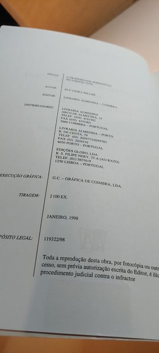 A Propriedade Horizontal no Código Civil - Rui Vieira Miller