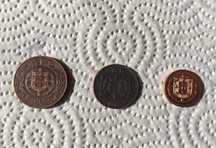 3 Moedas de escudos antigas *RÉPLICAS*