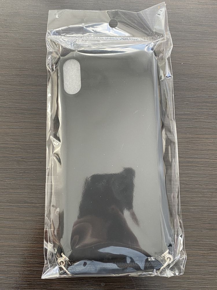 NOWE etui czarne case ze sznurkiem Iphone X / XS