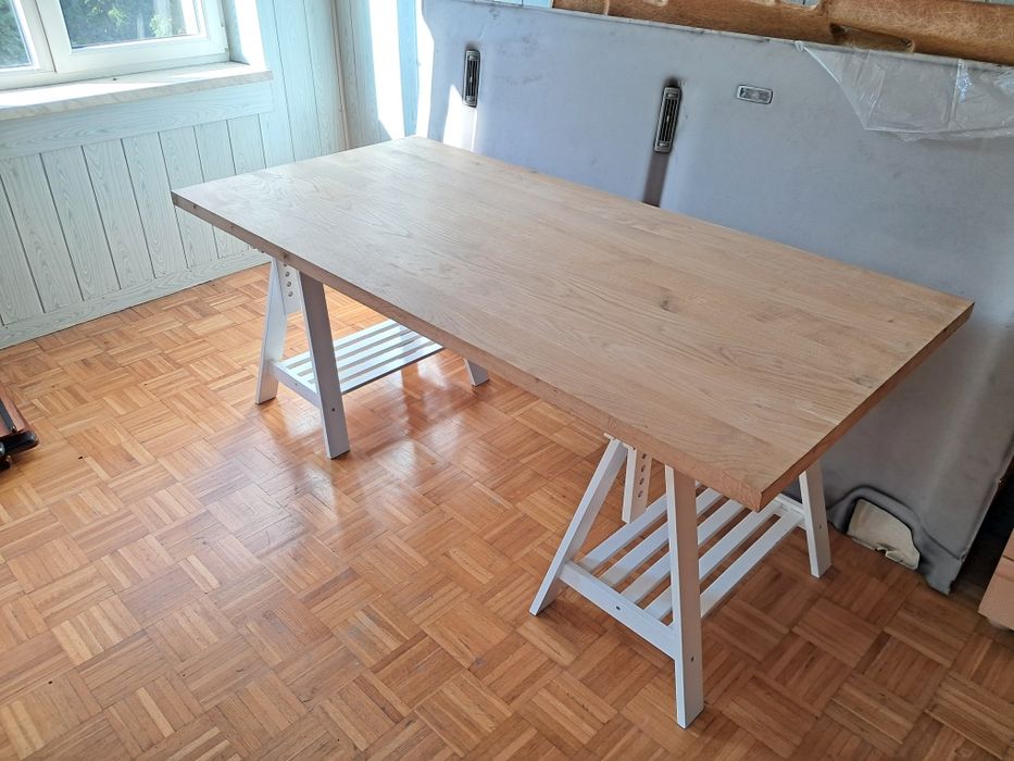 Stół dębowy drewniany rustykalny obiadowy roboczy duży