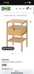 Szafka nocna ikea bambus 40x40 jak nowa (odbior osobisty)