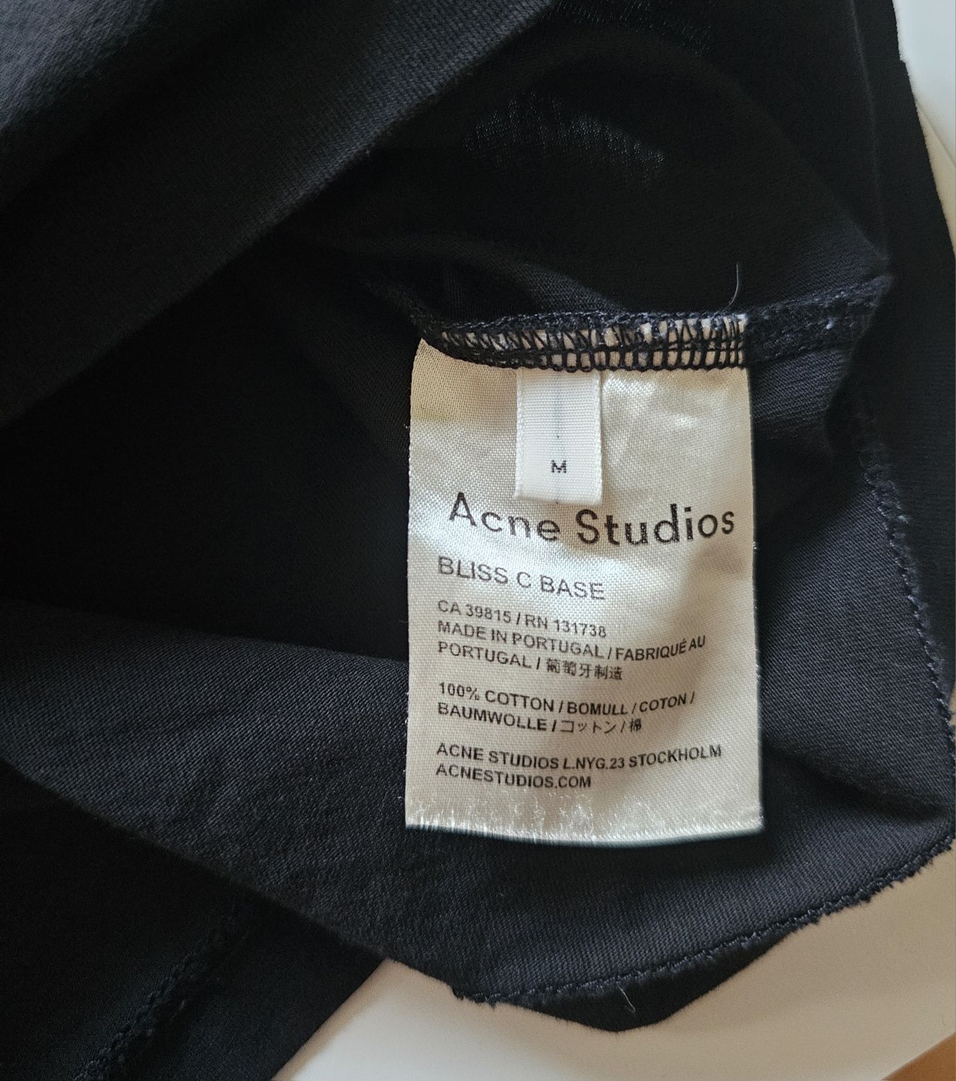 Acne Studios Bliss C Base koszulka damska M czarna basic gładka T-shir