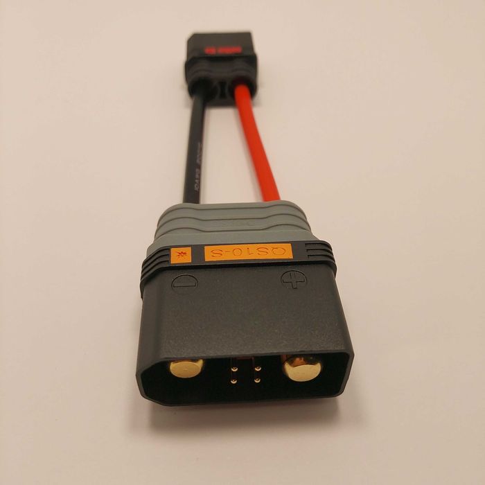 Переходник QS10-Ѕ на QS8-Ѕ Адаптер LiPo аккумуляторов с кабелем 6AWG