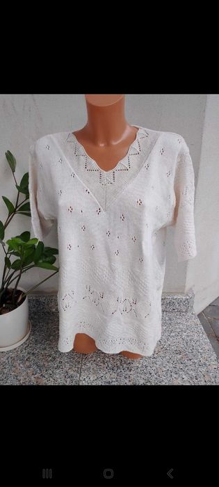 Biały sweterek Vintage rozm.L