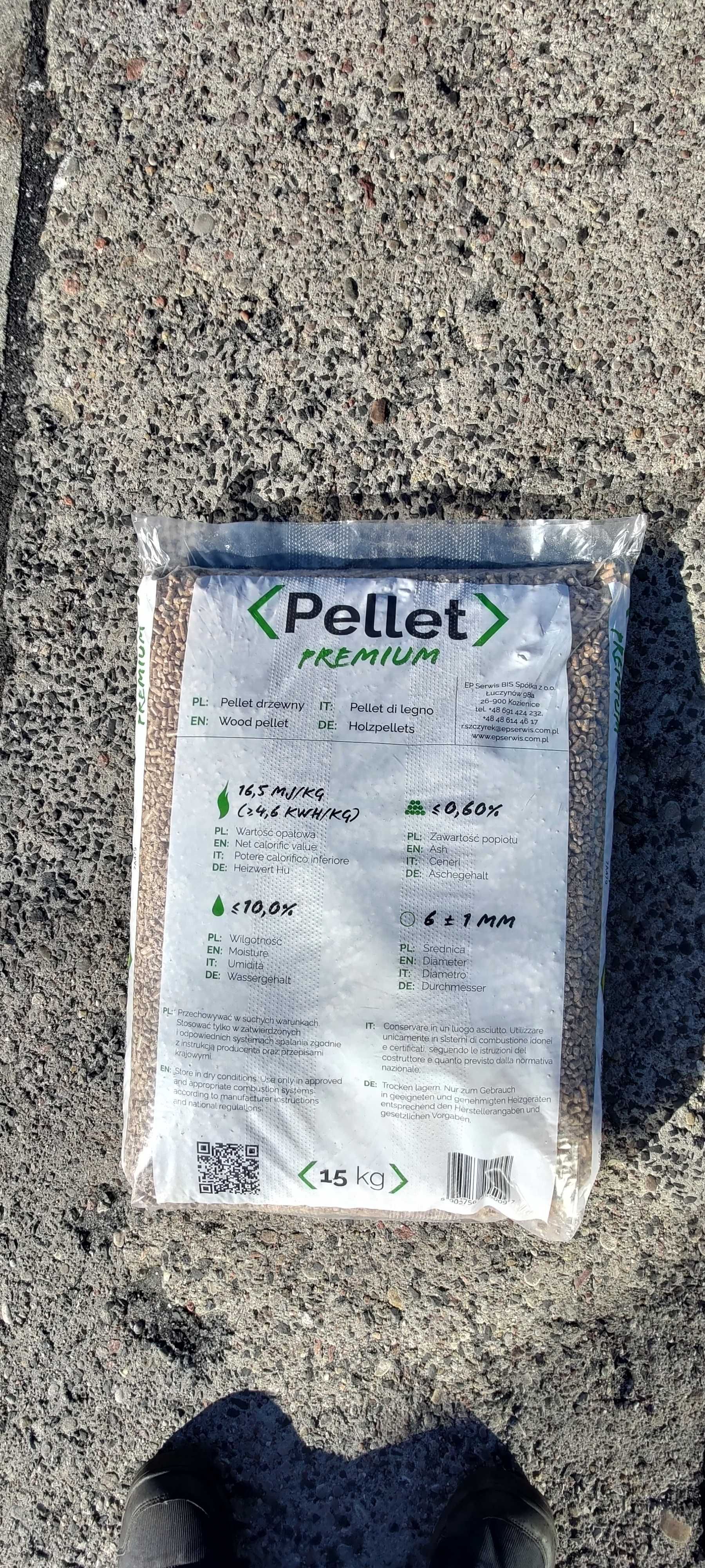 Pellet drzewny sosnowy z certyfikatem DIN plus.