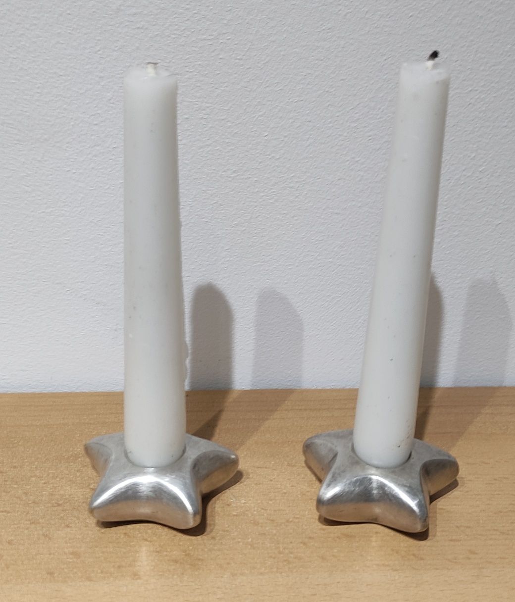 Zestaw 2 metalowych świeczników