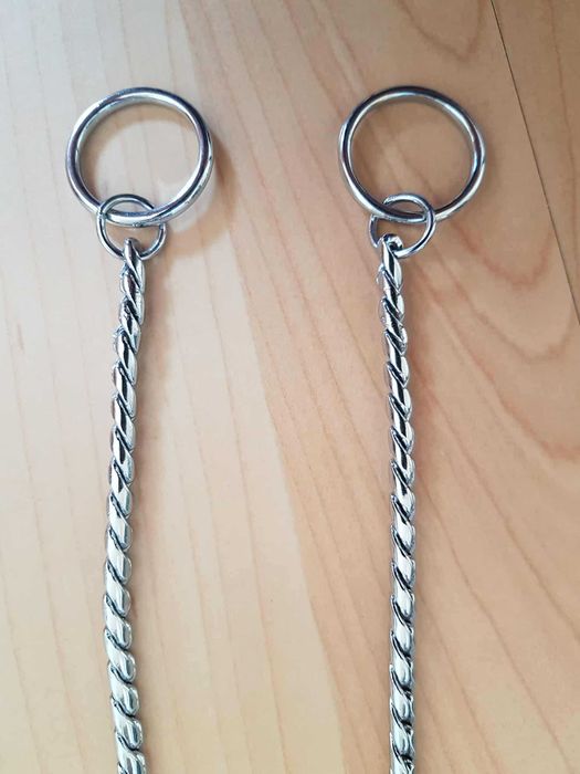 NOWA! ringówka, luksusowa obroża typu żmija, chrom  5mm / 61 cm