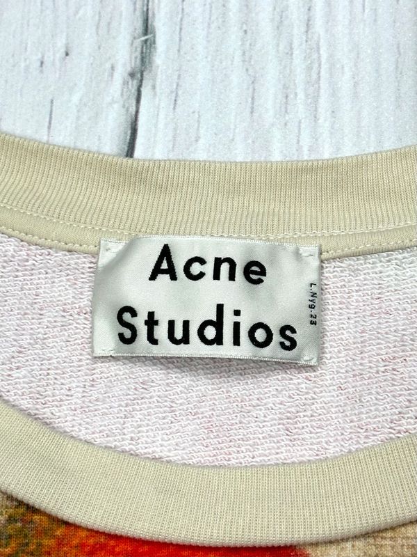 Acne Studios Angle Printed Designerska Bluza Crewneck Damska Wzór r. M