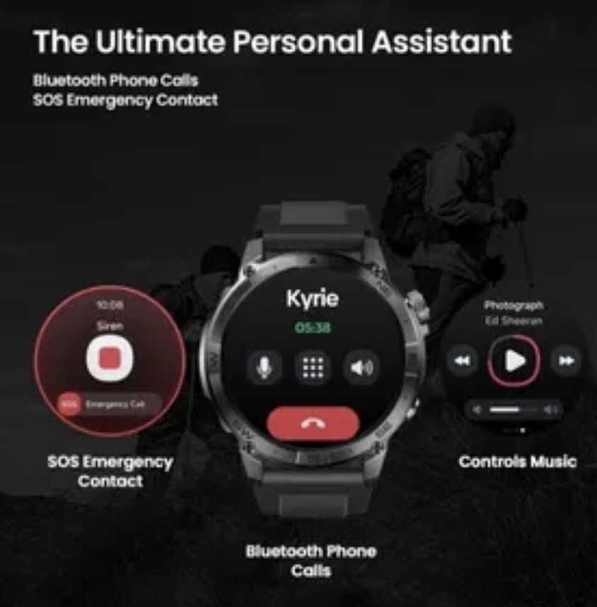 Nowy Smartwach 1,43 cala AMOLED GPS Zegarek Zeblaze Stratos 2 Plus PL