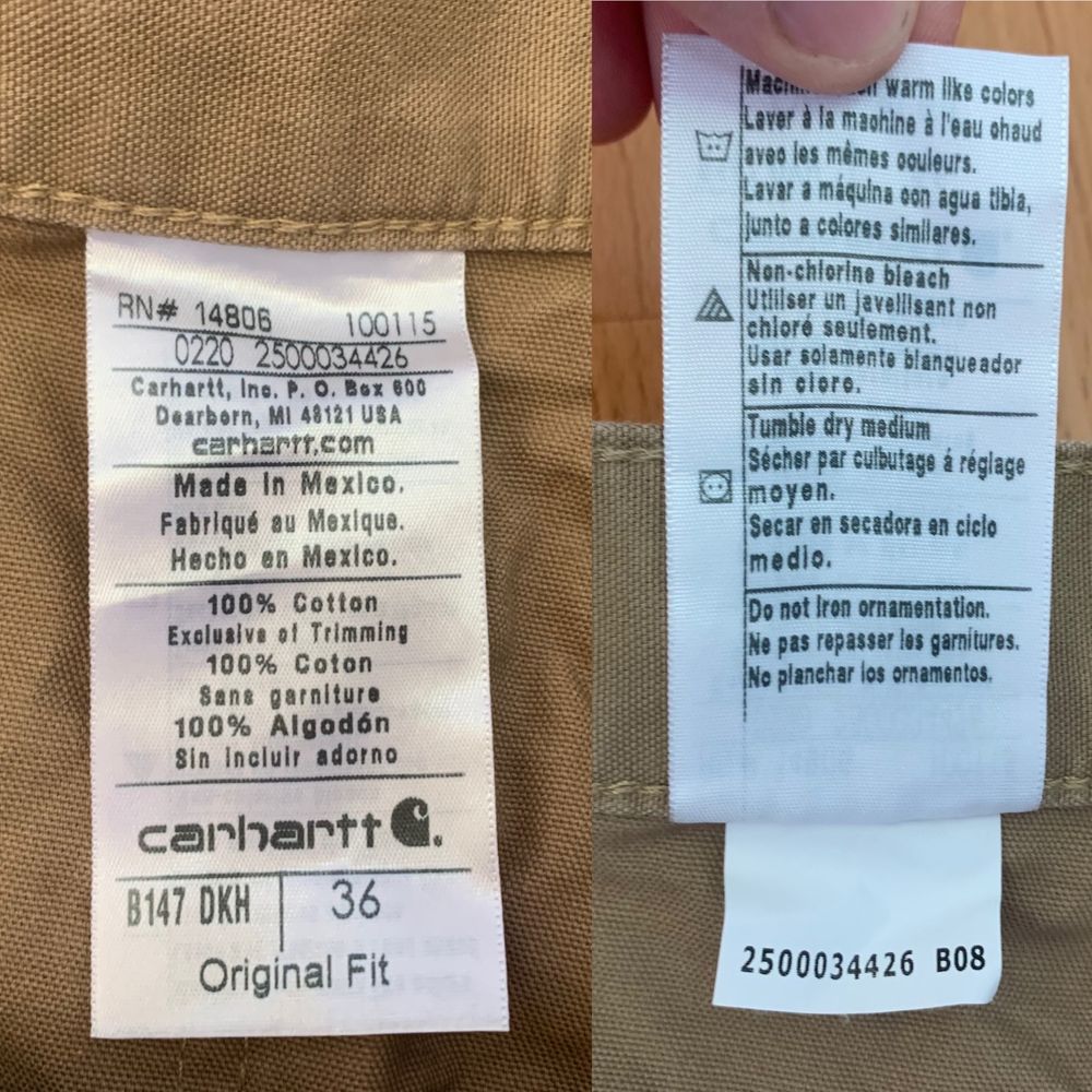 Шорти чоловічі Carhartt B147-DKH original fit кархартт