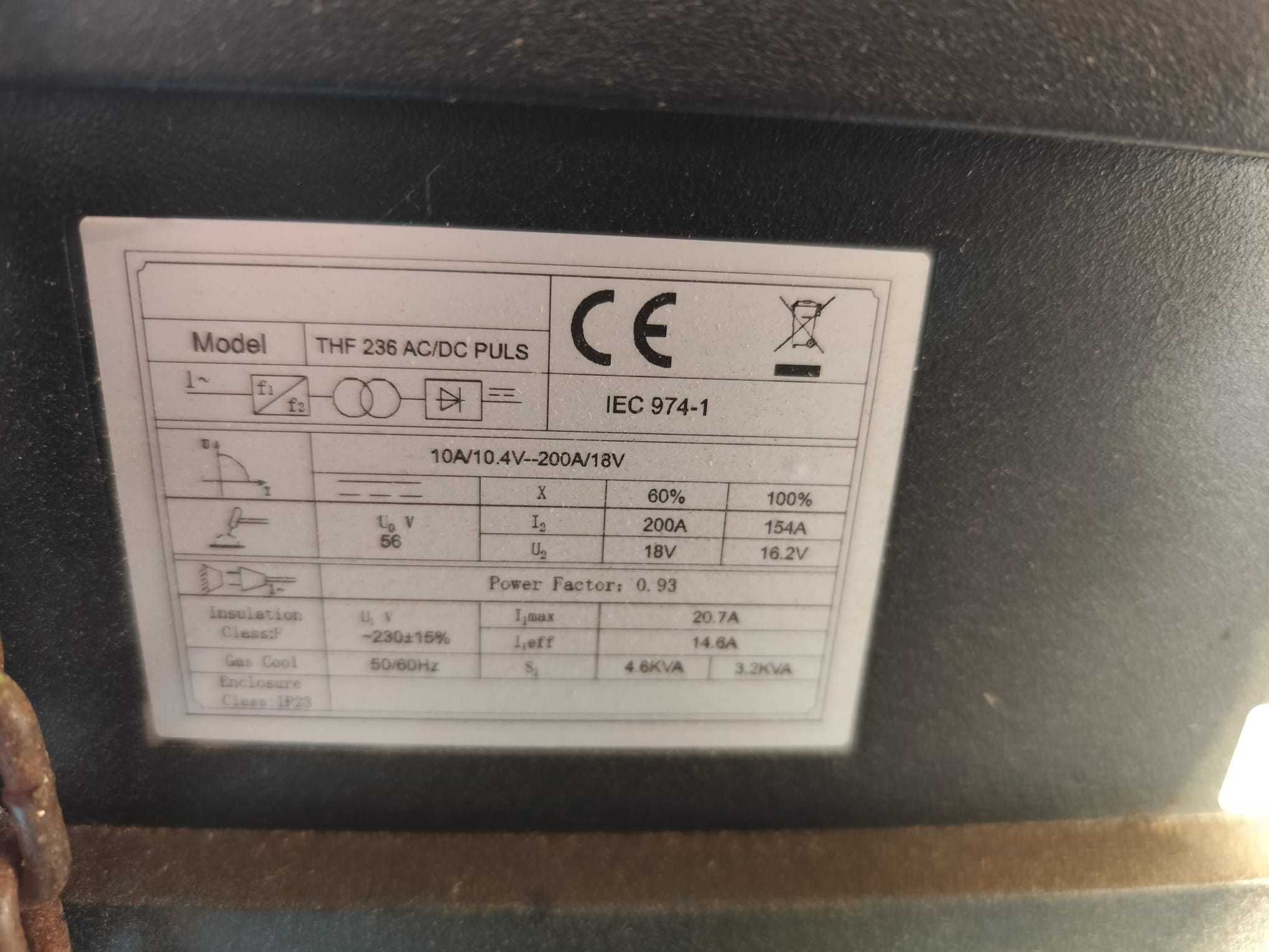 Spawarka TIG Magnum THF 236 AC/DC puls igbt + wózek