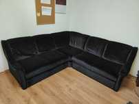 Narożnik sofa 5 osobowa - czarna
