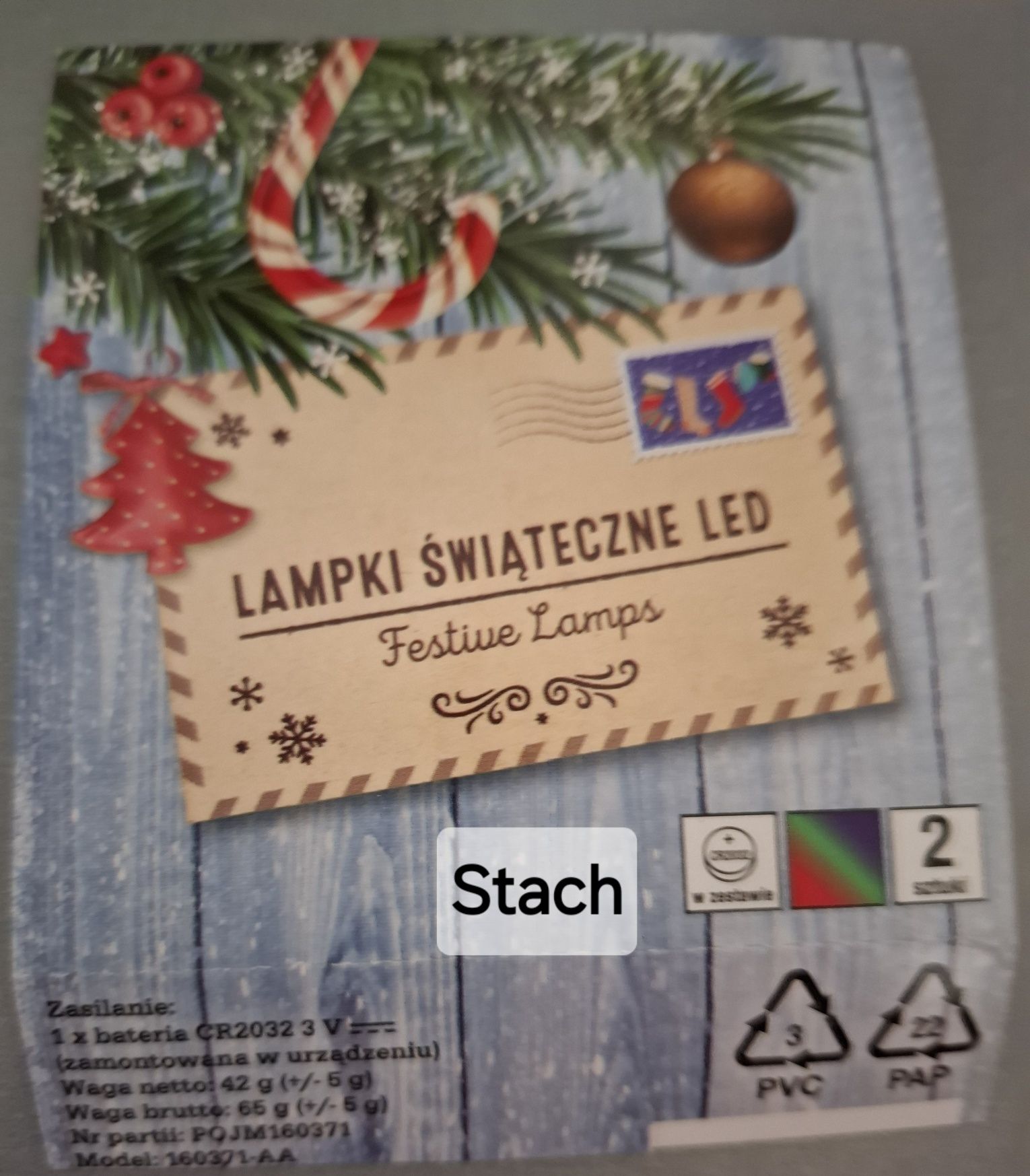 Lampki Świąteczne LED Aniolek Choinka  zmieniają kolory