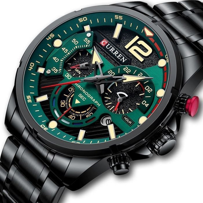 zegarek męski curren 8395 (zc019c) - chronograf