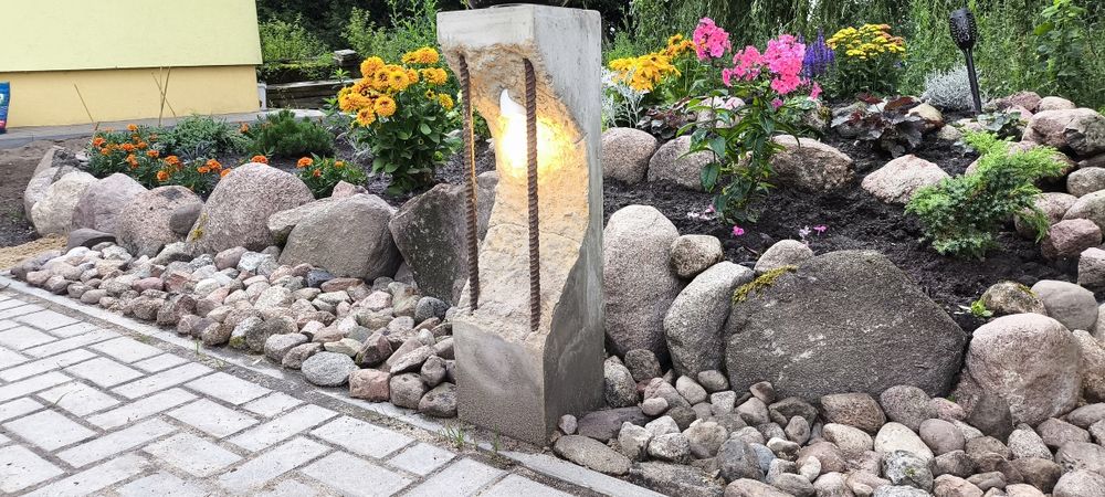 Lampa betonowa do ogrodu