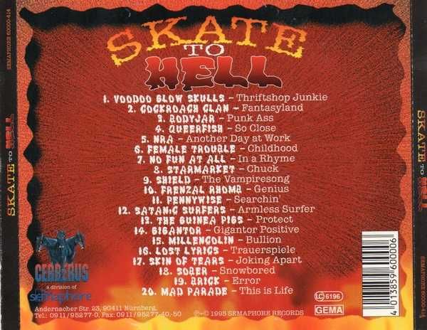 SKATE TO HELL - Voodoo Glow Skulls NRA Mad Parade NFAA GIGANTOR CD
