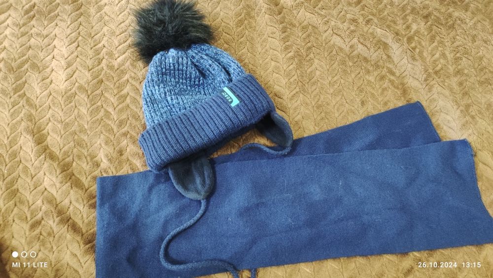 шапка +шарф набір