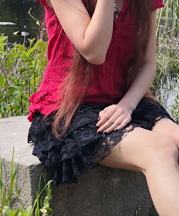 Мила спідниця з рюшами H&M cutecore альт