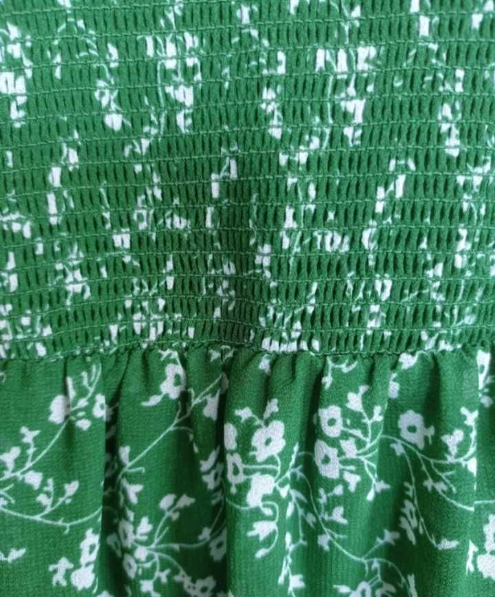 Zara dluga maxi szyfonowa zielona warstwowa sukienka L