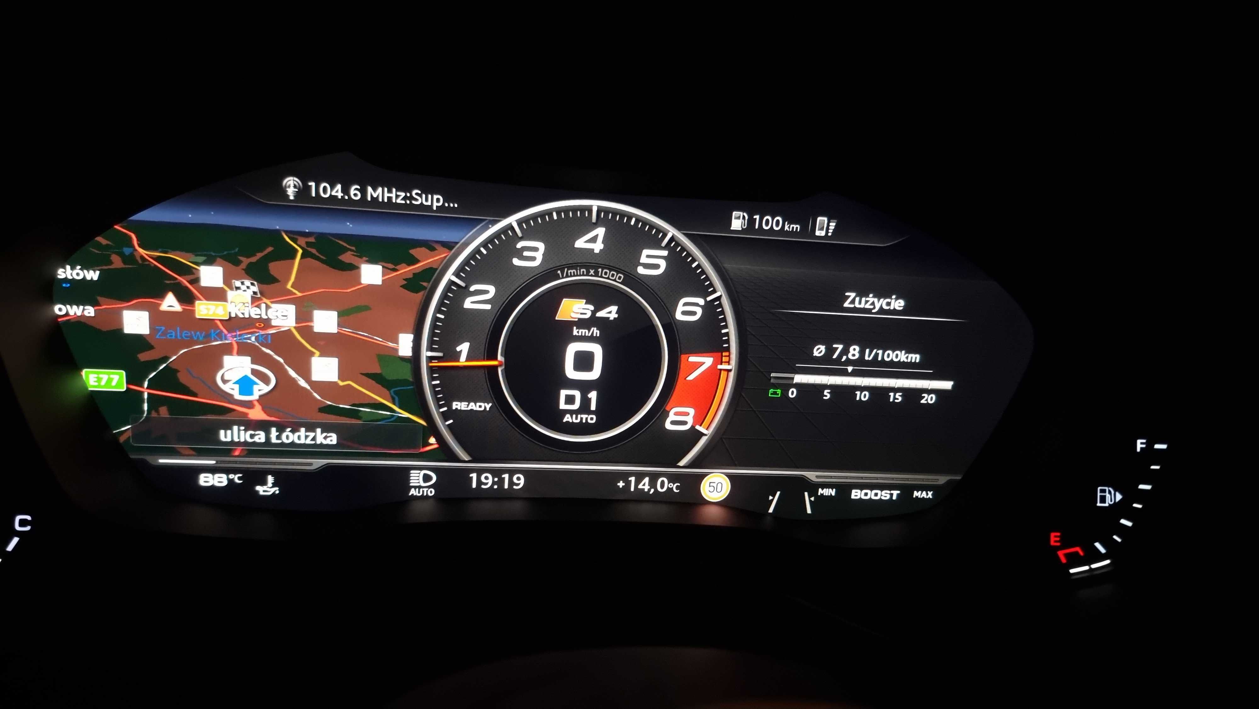 VAG AUDI Sport Layout Virtual Cockpit Aktywacja FPK, FPK2, FPK2+, RS S