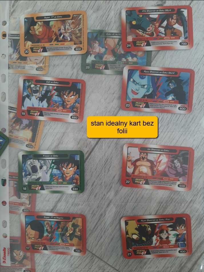 Kolekcja Dragon Ball Chio, fleer, dunkin itp.